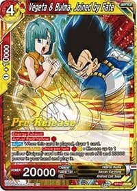 Vegeta & Bulma, Joined by Fate - Rise of the Unison Warrior Pre-Release Cards - Dragon Ball Super: Masters card