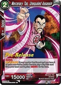 Mercenary Tao, Unequaled Assassin - Rise of the Unison Warrior Pre-Release Cards - Dragon Ball Super: Masters card