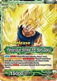 Son Goku // Ferocious Strike SS Son Goku - Rise of the Unison Warrior Pre-Release Cards - Dragon Ball Super: Masters card