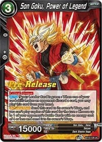 Son Goku, Power of Legend - Rise of the Unison Warrior Pre-Release Cards - Dragon Ball Super: Masters card