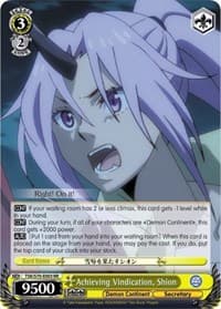 Achieving Vindication, Shion - That Time I Got Reincarnated as a Slime - Weiss Schwarz card