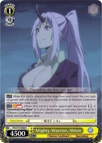 Mighty Warrior, Shion - That Time I Got Reincarnated as a Slime - Weiss Schwarz card