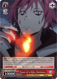 Power of a Kijin, Benimaru (SR) - That Time I Got Reincarnated as a Slime - Weiss Schwarz card