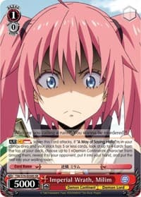 Imperial Wrath, Milim (SR) - That Time I Got Reincarnated as a Slime - Weiss Schwarz card