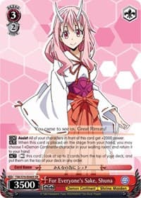 For Everyone's Sake, Shuna (SR) - That Time I Got Reincarnated as a Slime - Weiss Schwarz card