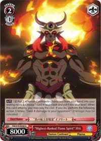 "Highest-Ranked Flame Spirit" Ifrit - That Time I Got Reincarnated as a Slime - Weiss Schwarz card