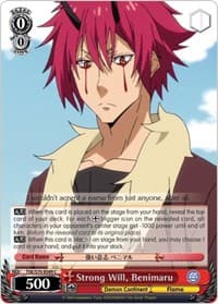 Strong Will, Benimaru - That Time I Got Reincarnated as a Slime - Weiss Schwarz card
