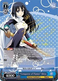 "Conqueror of Flames" Shizu (SP) (Gold Signature) - That Time I Got Reincarnated as a Slime - Weiss Schwarz card