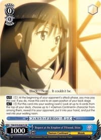Request at the Kingdom of Filtwood, Shizu (SR) - That Time I Got Reincarnated as a Slime - Weiss Schwarz card