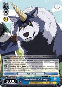 "Intimidation" Ranga (SR) - That Time I Got Reincarnated as a Slime - Weiss Schwarz card