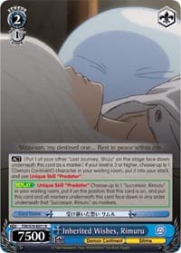 Inherited Wishes, Rimuru - That Time I Got Reincarnated as a Slime - Weiss Schwarz card