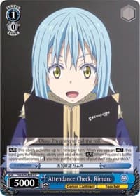 Attendance Check, Rimuru - That Time I Got Reincarnated as a Slime - Weiss Schwarz card