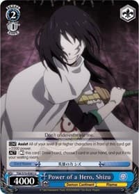 Power of a Hero, Shizu - That Time I Got Reincarnated as a Slime - Weiss Schwarz card