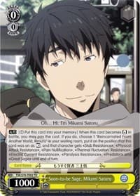 Soon-to-be Sage, Mikami Satoru - That Time I Got Reincarnated as a Slime - Weiss Schwarz card