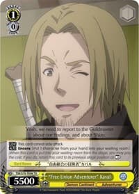 "Free Union Adventurer" Kaval - That Time I Got Reincarnated as a Slime - Weiss Schwarz card