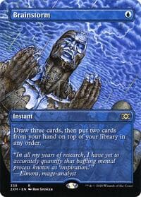 Brainstorm (Borderless) - Double Masters - Magic: The Gathering card