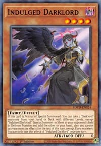 Indulged Darklord - Rise of the Duelist - YuGiOh card