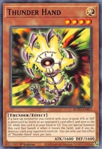 Thunder Hand - Rise of the Duelist - YuGiOh card