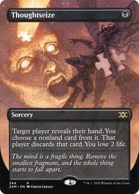 Thoughtseize (Borderless) - Double Masters - Magic: The Gathering card