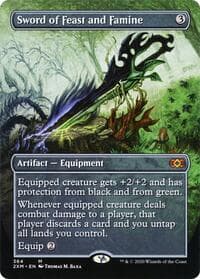 Sword of Feast and Famine (Borderless) - Double Masters - Magic: The Gathering card