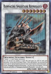 Rampaging Smashtank Rhynosaber - Rise of the Duelist - YuGiOh card