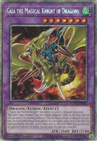 Gaia the Magical Knight of Dragons (Starlight Rare) - Rise of the Duelist - YuGiOh card