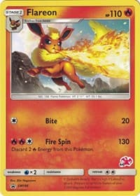Flareon - SM186 (#44 Charizard Stamped) - Battle Academy - Pokemon card