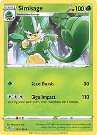 Simisage - SWSH03: Darkness Ablaze - Pokemon card