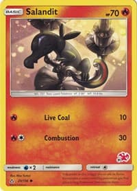 Salandit - 25/156 (#31 Charizard Stamped) - Battle Academy - Pokemon card