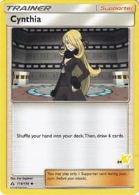Cynthia - 119/156 (#24 Pikachu Stamped) - Battle Academy - Pokemon card