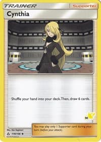 Cynthia - 119/156 (#50 Pikachu Stamped) - Battle Academy - Pokemon card