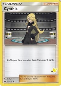 Cynthia - 119/156 (#59 Pikachu Stamped) - Battle Academy - Pokemon card