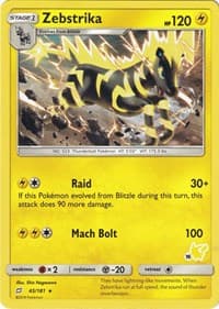 Zebstrika - 45/181 (#16 Pikachu Stamped) - Battle Academy - Pokemon card