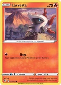 Larvesta - SWSH03: Darkness Ablaze - Pokemon card