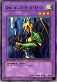 Dragoness the Wicked Knight - The Legend of Blue Eyes White Dragon - YuGiOh card