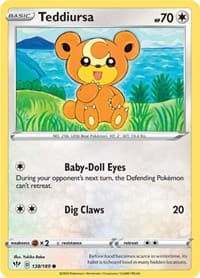 Teddiursa - SWSH03: Darkness Ablaze - Pokemon card