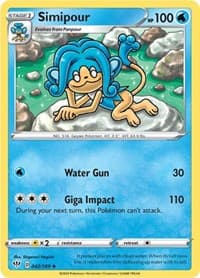 Simipour - SWSH03: Darkness Ablaze - Pokemon card