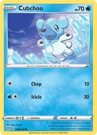 Cubchoo - SWSH03: Darkness Ablaze - Pokemon card