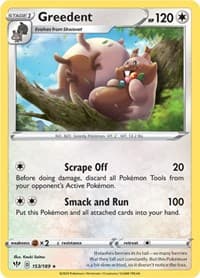 Greedent - SWSH03: Darkness Ablaze - Pokemon card