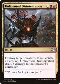 Unlicensed Disintegration - Double Masters - Magic: The Gathering card