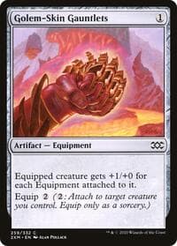 Golem-Skin Gauntlets - Double Masters - Magic: The Gathering card