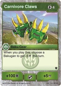 Carnivore Claws - Armored Elite - Bakugan TCG card