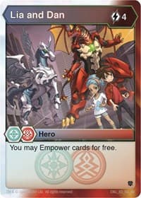 Lia and Dan - Armored Elite - Bakugan TCG card