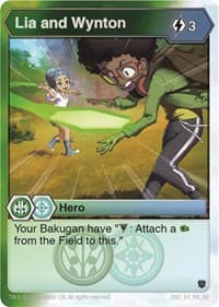 Lia and Wynton - Armored Elite - Bakugan TCG card