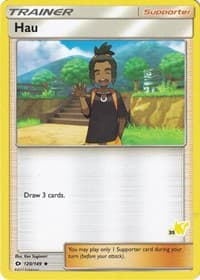 Hau - 120/149 (#33 Pikachu Stamped) - Battle Academy - Pokemon card