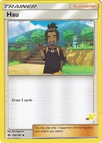 Hau - 120/149 (#42 Pikachu Stamped) - Battle Academy - Pokemon card