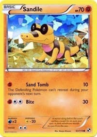 Sandile - 63/114 (Cracked Ice Holo) - Miscellaneous Cards & Products - Pokemon card