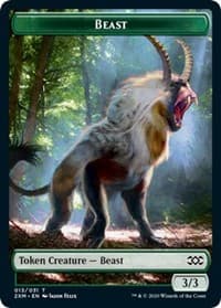 Beast // Saproling Double-Sided Token - Double Masters - Magic: The Gathering card