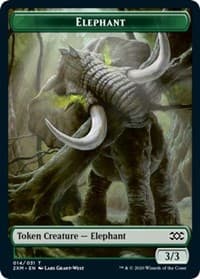 Elephant // Wurm (029) Double-Sided Token - Double Masters - Magic: The Gathering card