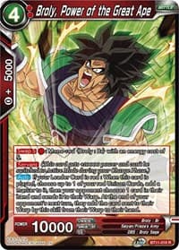 Broly, Power of the Great Ape - Vermilion Bloodline - Dragon Ball Super: Masters card